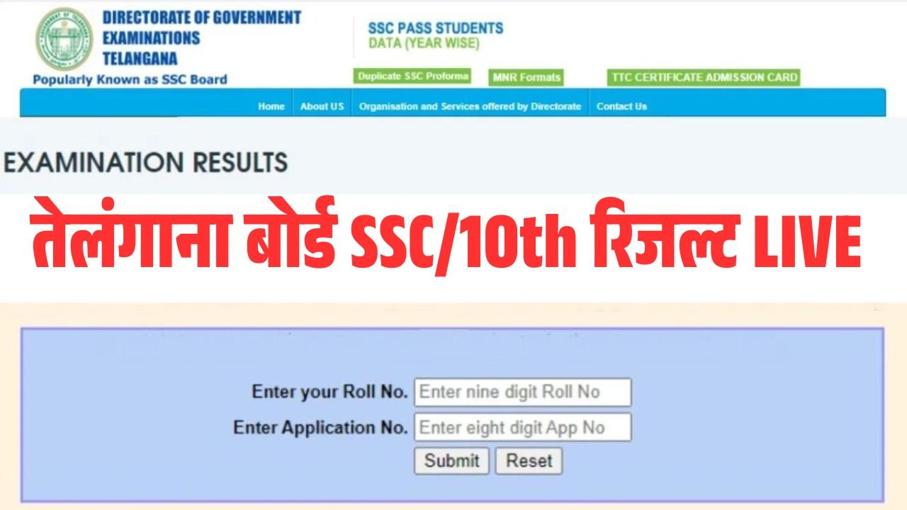 BSE Telangana Board Result 2026